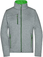 Daiber JN 1147 Dámská 2-vrstvá melanžová softshell bunda 02.1147 dark melange/green Daiber JN 1147 Dámská 2-vrstvá melanžová softshell bunda 02.1147 dark melange/green