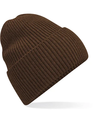 Beechfield B 384R Dlouhá pletená čepice s manžetou 53.384R walnut