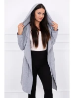 Volná pláštěnka s kapucí šedá Volná pláštěnka s kapucí šedá