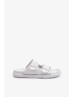 Dámské lehké pěnové pantofle s přezkami Big Star bílá