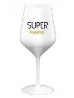 SUPER MÁMA - biely nerozbitný pohár na víno 470 ml SUPER MÁMA - biely nerozbitný pohár na víno 470 ml