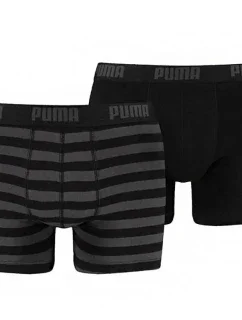 Pánské boxerky Stripe 1515 2Pack 591015001 200 Black/grey - Puma