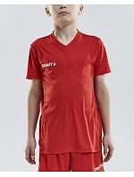Craft Teamwear Squad Go Jersey Solid Jr Dětské sportovní tričko s výstřihem do V 82.5582 white