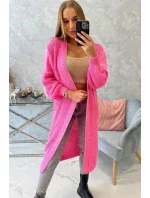 Svetr dlouhý kardigan světle růžový