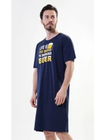 Pánská noční košile s krátkým rukávem Life is beer