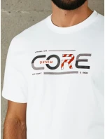 Pánské bílé tričko s potiskem FashionStreet RX5418