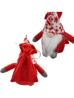 DEKORATIVNÍ ZRCADLO S DÁRKOVÝM SÁČKEM 15CM ČERVENÉ