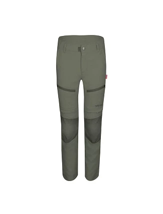 Dětské kalhoty na zip Nordfjord Slim Fit Clay Green (853-328) Trollkids Dětské kalhoty na zip pro chlapce/dívky