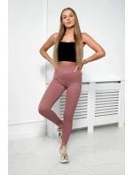 Pruhované legíny tmavě růžové