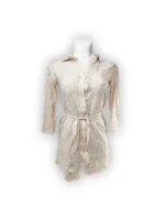 Dámský plážový župan B033 béžový - Selmark Dámský plážový župan B033 béžový - Selmark