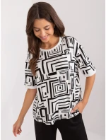 Dámská halenka LK BZ 509697.27 Ecru s černou - FPrice