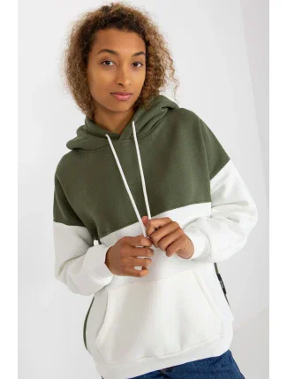 Dámská mikina Model AP-BL-AP-3001.98P Khaki - Rue Paris Dámská mikina Model AP-BL-AP-3001.98P Khaki - Rue Paris