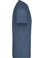 Daiber JN 974 Pánské melírované tričko s výstřihem do V 02.0974 blue melange
