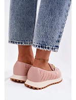 Slip On tenisky se zlatým detailem GOE TT2N4081 růžové