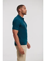 Russell Athletic 570M Pánské piqué polo "Authentic Eco" 10.570M petrol blue Russell Athletic 570M Pánské piqué polo "Authentic Eco" 10.570M petrol blue