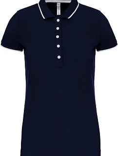 Kariban K 252 Dámské kontrastní piqué polo 20.K252 navy/white/red
