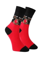 Unisex vánoční ponožky na dárek – sada 3 párů sob, sušenka a Mikuláš