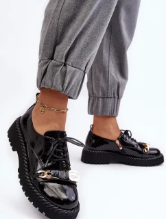 Dámské lakované polobotky D&A MR870-81 černé