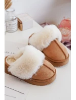 Dětské pantofle s kožešinou Birasta