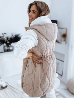 Dámská prošívaná vesta WELIA béžová FashionStreet TY3295 Dámská prošívaná vesta WELIA béžová FashionStreet TY3295
