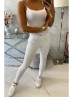 Kalhoty barevné džínové bílé