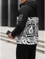 Pánská prošívaná zimní bunda s kapucí černá FashionStreet TX5131