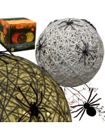 DEKORATIVNÍ KOULE VEDLA PAVOUK LAMPA 15CM HALLOWEEN BÍLÁ