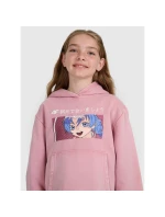 Dívčí nepruhovaná mikina s kapucí 4F 4FJRAW25TSWSF2294-54S