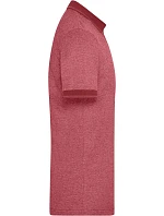 Daiber JN 706 Pánské žerzejové melírované polo 02.0706 wine melange/wine Daiber JN 706 Pánské žerzejové melírované polo 02.0706 wine melange/wine