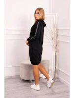 Šaty s reflexním potiskem černé