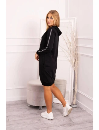 Šaty s reflexním potiskem černé