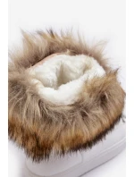 Dámské sněžné šněrovací boty bílé Santero