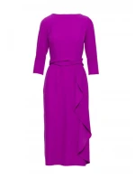 Dámské šaty s volánkem S425 - Levandulová - Stylove