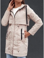Dámská přechodná bunda parka GLAMJACKET light beige FashionStreet TY4382