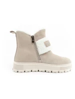 Lee Cooper dámské zimní boty módní ovčí kůže zateplené béžové dámské