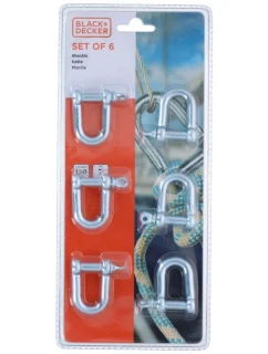 OCELOVÉ ŠROUBOVACÍ KARABINY 6KS BLACK + DECKER