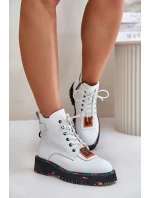 Kožené Boty Tropy Dámské Na Zip Bílé Artiker 55C0515