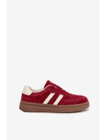 Dámské semišové tenisky na platformě bordové Sylviona