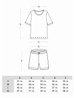 Yoclub Dámské krátké bavlněné pyžamo PIA-0020K-A110 Růžové