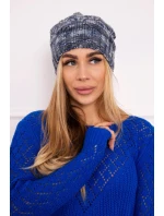 Roksana fleecová čepice K209 modrá+džíny Roksana fleecová čepice K209 modrá+džíny