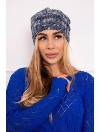 Roksana fleecová čepice K209 modrá+džíny Roksana fleecová čepice K209 modrá+džíny