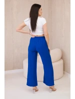 Viskózové kalhoty se širokými nohavicemi chrpa Viskózové kalhoty se širokými nohavicemi chrpa