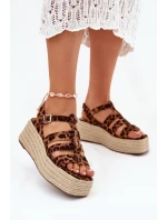 Dámské sandály s pásky a pletením pantera Pardauss