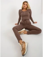 Tepláky RV DR 8369.89P hnědá