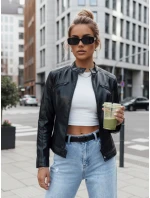 Dámská kožená bunda KLIROS černá FashionStreet TY4466