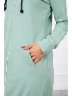 Mikina s kapucí tmavě mátová