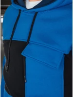 Pánská modrá mikina s kapucí FashionStreet BX5912