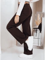 Džíny se širokými nohavicemi hnědé FashionStreet UY2842 Džíny se širokými nohavicemi hnědé FashionStreet UY2842