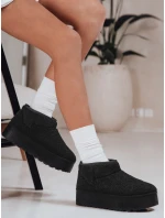 Dámské látkové sněhule s kožešinou černé FashionStreet ZY1296 Dámské látkové sněhule s kožešinou černé FashionStreet ZY1296