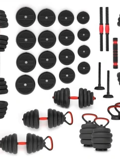 HMS SGN130 sada závaží 6v1 (činka, činky a kettlebell) 30 kg